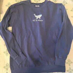 All is Whale Sweatshirt- Navy (M)